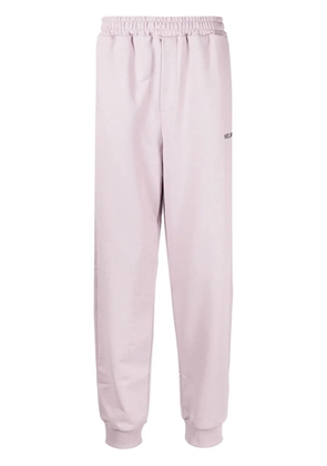 Helmut Lang logo-print tapered track pants - Purple