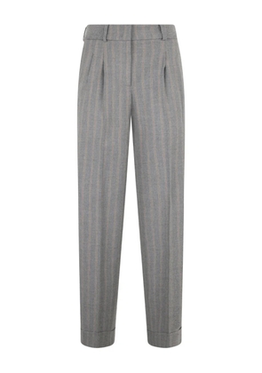 Peserico pinstripe-pattern trousers - Grey