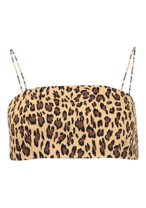 Adam Lippes leopard-print bandeau top - Neutrals