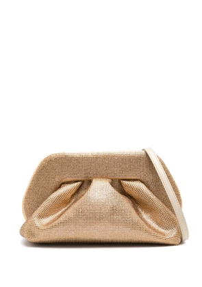 Themoirè ruched clutch bag - Gold