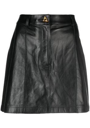 AERON Rudens leather miniskirt - Black