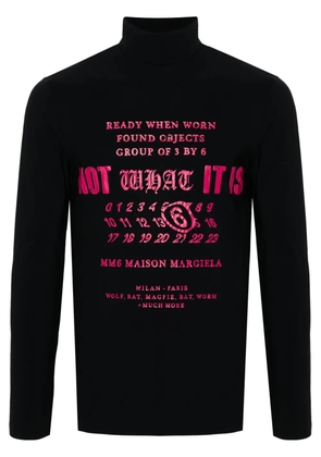 MM6 Maison Margiela signature numbers print top - Black