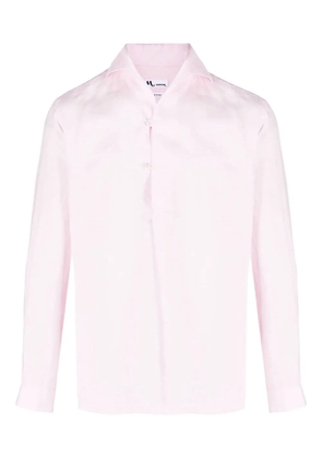 Doppiaa long-sleeve linen shirt - Pink