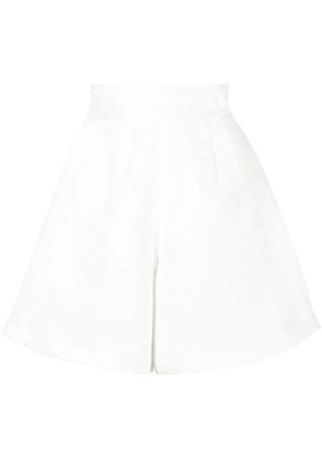 Bambah floral-pattern high-waisted shorts - White