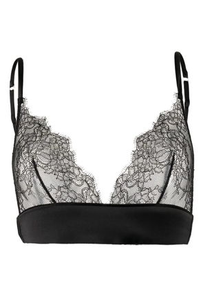 Maison Close lace-detail triangle-cup bra - Black
