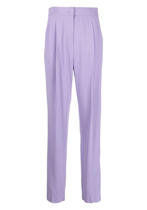 Emporio Armani side-stripe straight leg trousers - Purple
