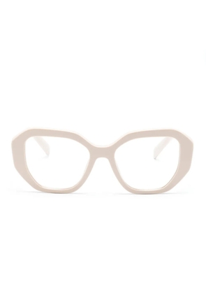 Prada Eyewear logo-print cat-eye glasses - Neutrals