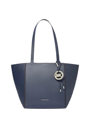 Michael Kors medium Jordi logo-charm leather tote - Blue