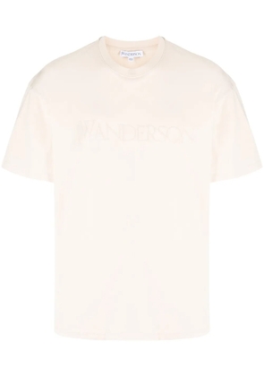 JW Anderson logo-embossed crew-neck T-shirt - Neutrals