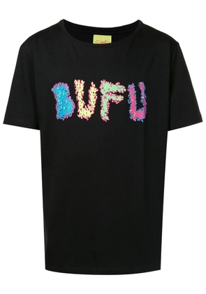 Amir Slama slogan-print cotton T-Shirt - Black