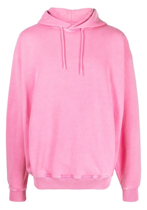 Martine Rose logo-print cotton hoodie - Pink