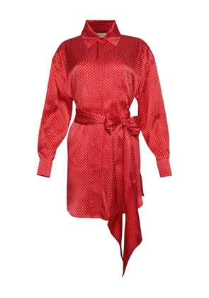 Alexandre Vauthier polka-dot tie mini dress - Red