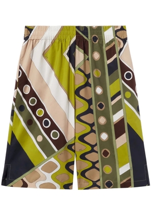 PUCCI Vivara-print cotton shorts - Green