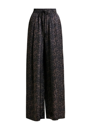 Essentiel Antwerp Irving leopard-print drawstring trousers - Black
