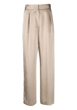 Dusan cropped silk palazzo pants - Neutrals