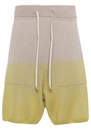 Moncler + Rick Owens ombré-effect cashmere shorts - Grey