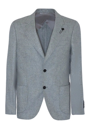 Lardini herringbone brooch-detail blazer - Grey