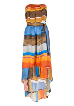Amir Slama Silk long dress - Multicolour