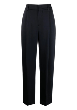Vince box-pleat high-waisted trousers - Blue