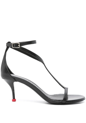 Alexander McQueen Harness 70mm leather sandals - Black