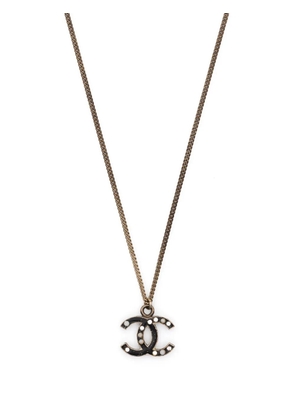 CHANEL Pre-Owned 2007 CC faux-pearl necklace - Gold