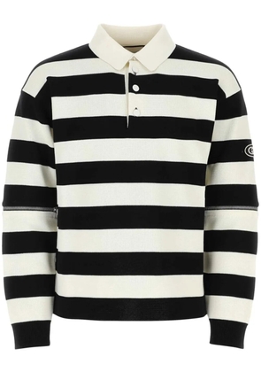 Gucci detachable-sleeves striped polo shirt - Neutrals