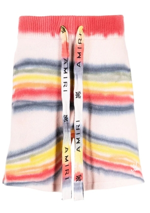 AMIRI rainbow tie-dye track shorts - Orange