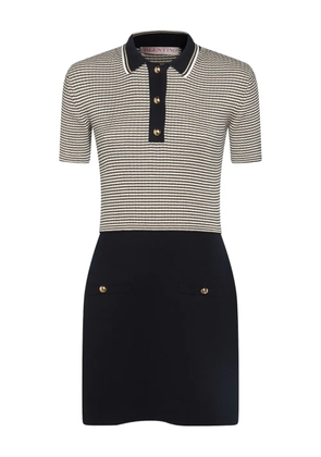 Valentino Garavani striped polo mini dress - Black