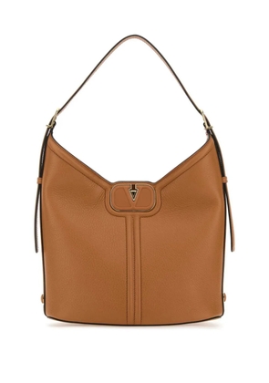 Valentino Garavani VLogo leather shoulder bag - Brown