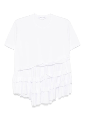 Comme Des Garçons Comme Des Garçons asymmetric ruffled T-shirt - White