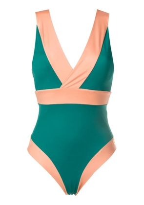 Brigitte two-tone one-piece swimsuit - Green