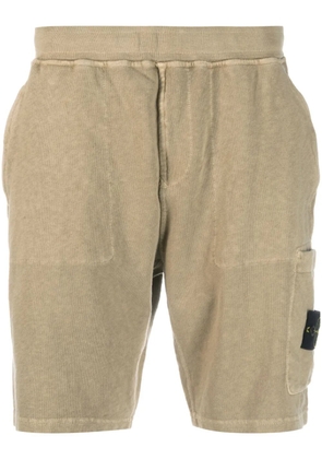 Stone Island Compass-motif cotton shorts - Brown