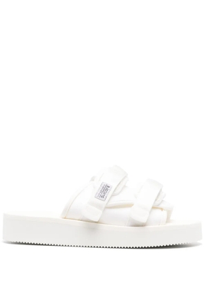 Suicoke MOTO-Po touch-strap slides - White