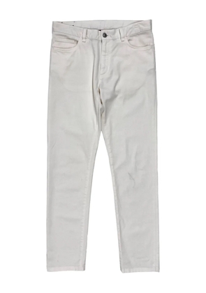 Zegna logo-patch trousers - White