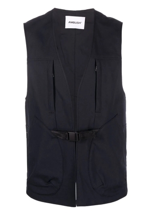 AMBUSH buckle-fastening V-neck gilet - Black