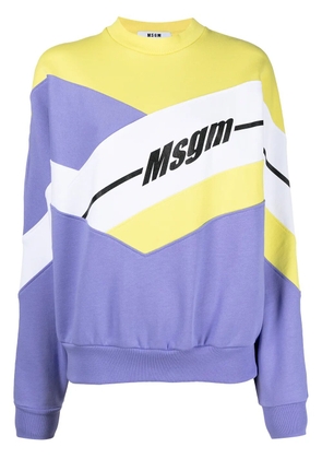 MSGM abstract-print long-sleeve sweatshirt - Purple