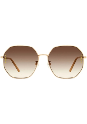 MCM 165SLB square-frame visetos-print sunglasses - Gold