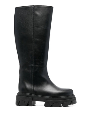 ALOHAS Katiuska leather knee-length boots - Black