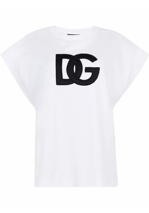 Dolce & Gabbana Interlock logo-patch T-shirt - White