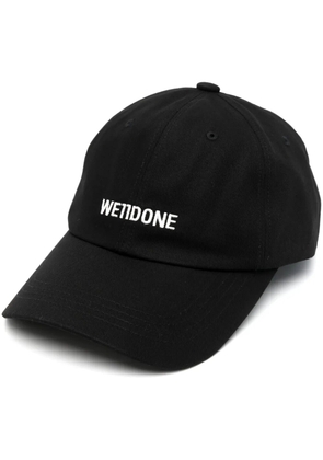 We11done logo-embroidery baseball cap - Black