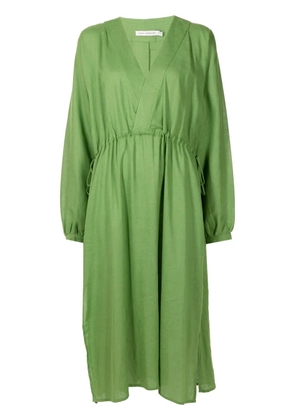 Lenny Niemeyer long-sleeve midi beach dress - Green