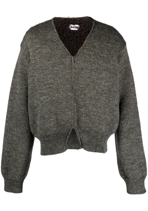 Magliano V-neck zip-up wool cardigan - Grey