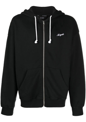 Axel Arigato embroidered-logo zip-fastening hoodie - Black