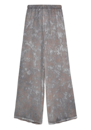 Avant Toi textured palazzo pants - Grey