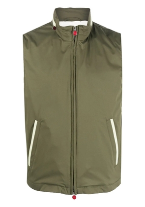 Kiton lightweight zip-up gilet - Green
