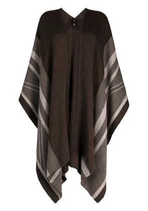 VOZ striped fine-knit duster - Brown