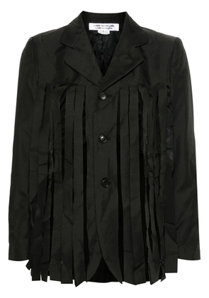 Comme Des Garçons Comme Des Garçons fringe-detail blazer - Black