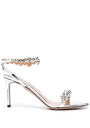Aquazzura Bubbles 80mm open-toe sandals - Metallic