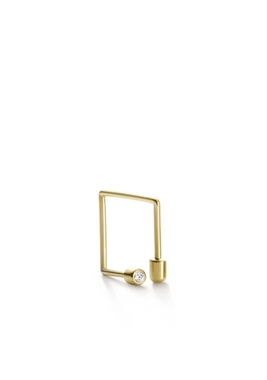 Shihara 18kt yellow gold Twist Square 01 diamond earring