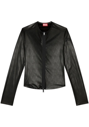 Diesel S-Nes faux-leather zip-up top - Black